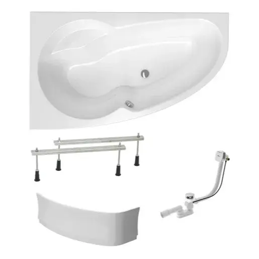 Asymetrická vaňa Laguna Luiza 140x95 cm akrylát ľavá SIKOLU1400LAPNP