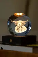 Bezdrôtová led dekoratívna lampa Gingko Design Amber Crystal Light 9,5 x 8 x 8 cm