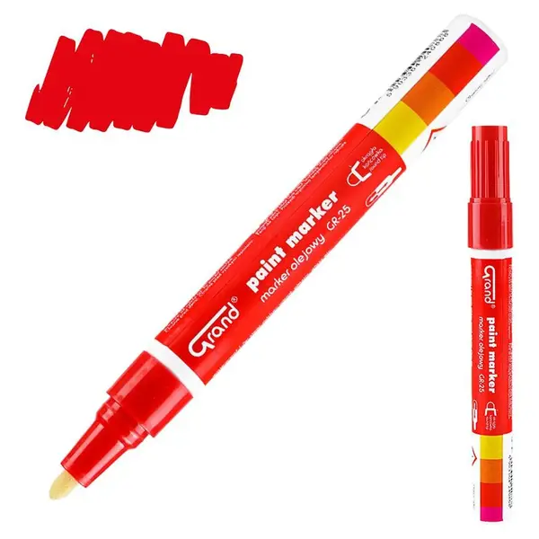 Stavebný popisovač olejový červený