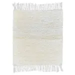 Ručne tkaný bavlnený koberec Milan B 0,4/0,4 biela