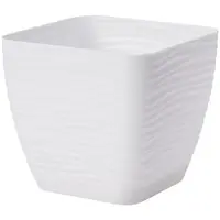 Sahara Petit štvorec s podstavcom 11 cm biely