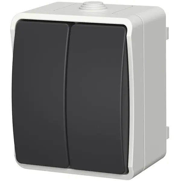 Sériový vypínač na omítku Aqua Plus IP54 vodotěsný šedý