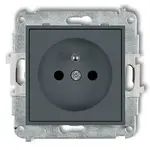 Zásuvka jednoduchá  Z/U grafit mat 28MGP-1ZP