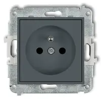 Zásuvka jednoduchá  Z/U grafit mat 28MGP-1ZP