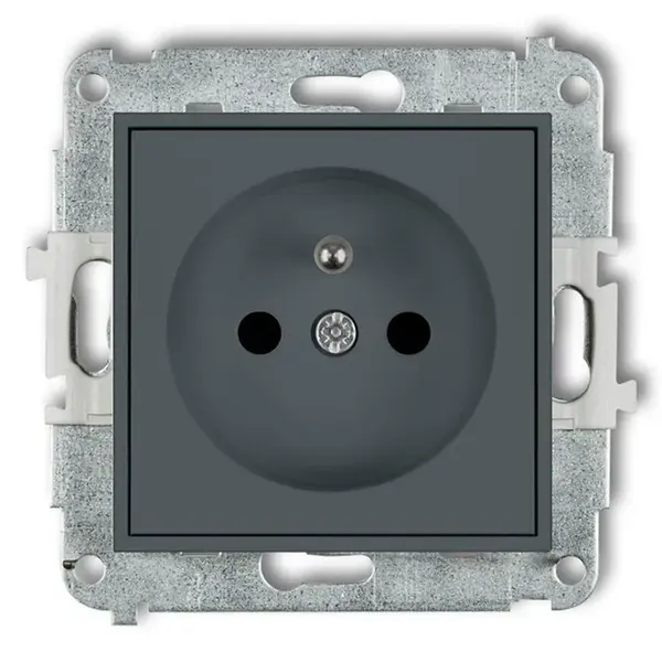 Zásuvka jednoduchá  Z/U grafit mat 28MGP-1ZP