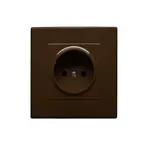 Zásuvka bez uzemnenia MILANO (hnedá)