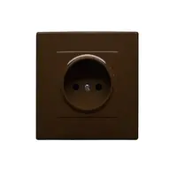 Zásuvka bez uzemnenia MILANO (hnedá)