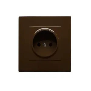 Zásuvka bez uzemnenia MILANO (hnedá)