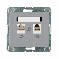 Sieťová RJ45 a telefónna Zásuvka RJ11 GPKT-1D/M.SR Sigma