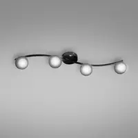 Stropné bodové svietidlo Mars As-8006-04-6195 čierna chrómová Ls4