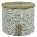 Koš kulatý háčkovaný BXA23-4CD M 21CM H18CM