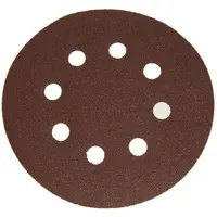 Brúsny papier na suchý zips, s otvormi, 125 mm, P 40, 5 ks, Drel