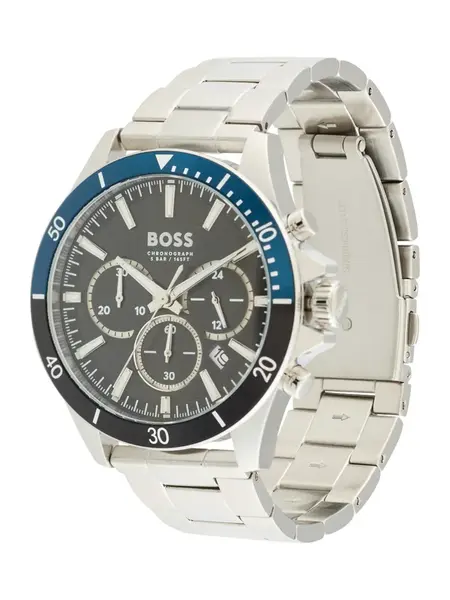 BOSS Analógové hodinky 'TROPER'  modrá / čierna / strieborná
