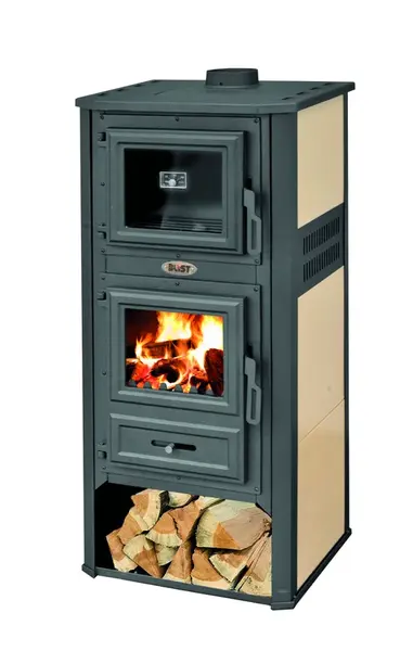 Krbová kamna BLIST ROMA G s troubou, krémová, akce