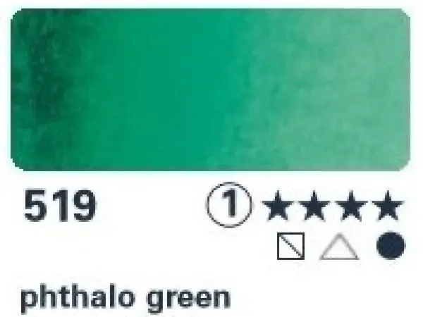 Akvarelová barva Horadam 1/2 – 519 phthalo green