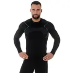 Pánské triko Brubeck Thermo s dlouhým rukávem Black/Blue XXL