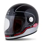 Moto přilba Cassida Fibre Jawa Sport černá/stříbrná/červená L (59-60)