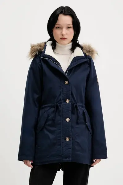 Bunda Hollister Co. tmavomodrá barva, zimní, KI344-5053-200