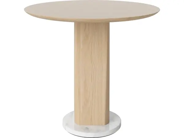 Konferenční stolek Root Ø60, v. 44 cm, více variant - Bolia Varianta: bílý dub, šedý/bílý mramor