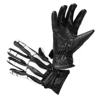Moto rukavice W-TEC Classic White Bones černá L