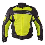 Pánská letní moto bunda W-TEC Saigair Fluo Yellow-Black XL rozšířená