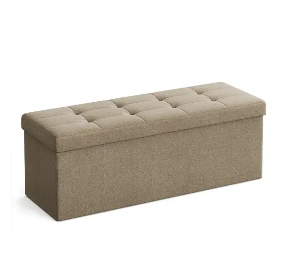 Taburet s úložným priestorom OTTOMAN 110x38 cm, svetlohnedý