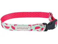 Amiplay nastaviteľný obojok BeHappy Watermelon | Obojky pre psov - S