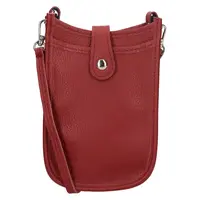 Dámska kožená kabelka na mobil a doklady Italia Limma - vínová