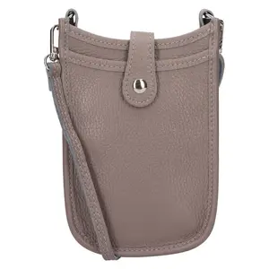 Dámská kožená kabelka na mobil a doklady Italia Limma - šedá