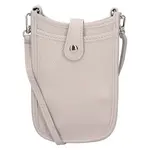 Dámská kožená kabelka na mobil a doklady Italia Limma - světle šedá
