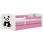 Dětská postel Babydreams+SZ+M růžová 80x180 panda 2