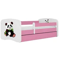 Dětská postel Babydreams+SZ+M růžová 80x180 panda 2