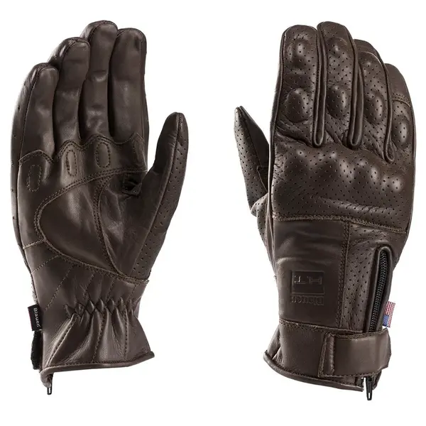 Moto rukavice Blauer Combo Dark Brown tmavě hnědá XXL