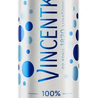 Vincentka Přírodní minerální voda plech 250 ml