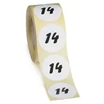 Samolepicí, značkovací kolečka Ø 40mm, bílá, 500ks na roli