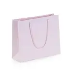 Luxusní kraftová taška s bavlněnými úchyty 190x270x100 mm, RŮŽOVÁ