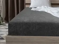 Froté prostěradlo tmavě šedé 90 x 200 cm