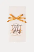 Kuchyňské utěrky CAFE, 2 ks Krémová / Hořčicová Sada (2ks, 40x60 cm)