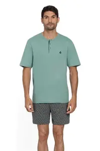 Pánské pyžamo krátké JORGE 4XL Zelená