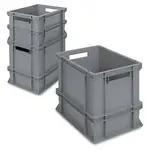 Stohovatelná europřepravka 400 x 300 x 120 mm, šedá, objem 10l, nosnost 15kg  | RAJA