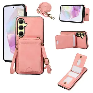 Crossbody obal, Samsung Galaxy A55, růžový