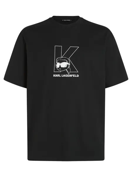 Karl Lagerfeld Tričko 'Ikon'  čierna / biela
