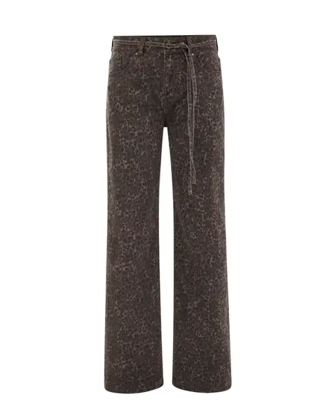 WE Fashion Džínsy  svetlohnedá / tmavohnedá