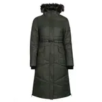 ALPINE PRO OMUNA Dámsky zateplený kabát, khaki, veľkosť