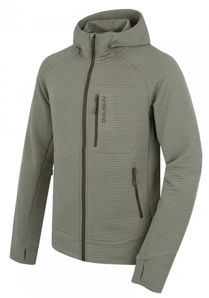 Husky Anara M XL, khaki Pánská mikina s kapucí