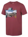 Husky Tee Skyline M L, bordo Pánské bavlněné triko
