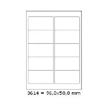 Samolepicí etikety 96 x 50,8 mm, 10 etiket, A4, 100 listů