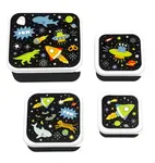 A Little Lovely Company - súprava štyroch desiatových škatuliek - vesmír