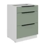 Spodní skříňka Aria 60 D 3S BB - Premium Box Barva korpusu: Bílá, Barva dvířek: SA - Aquamarine AFM