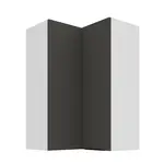 Horní rohová skříňka Aria 60x60 GN-90 2F (90°) Barva korpusu: Bílá, Barva dvířek: GR - Graphite AFM